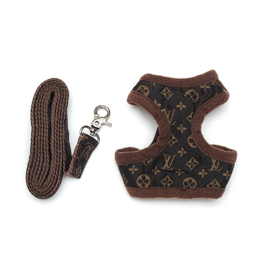 Louis Vuitton Harness and Leash for Dogs, Chewie V By Furrfetch