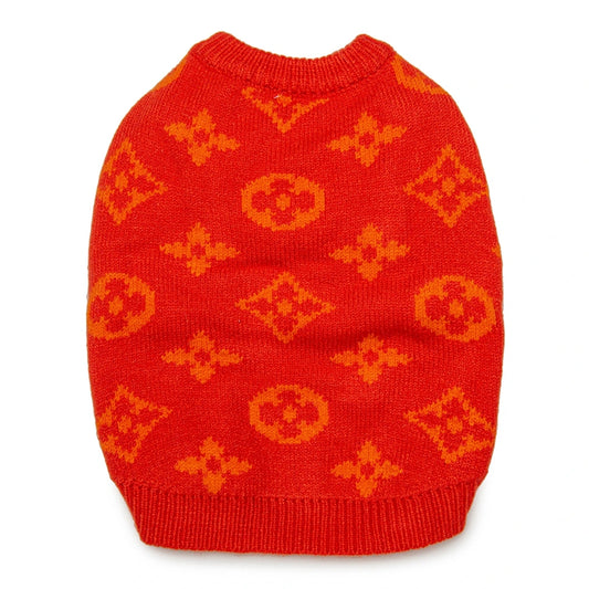 Orange Louis Vuitton Chewy V Dog Jumper, Sweater, Sweatshirt.